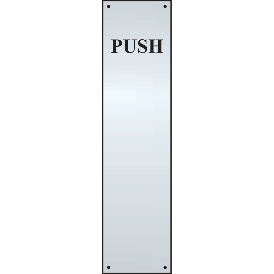 Push finger plate - SAA (75 x 300mm)