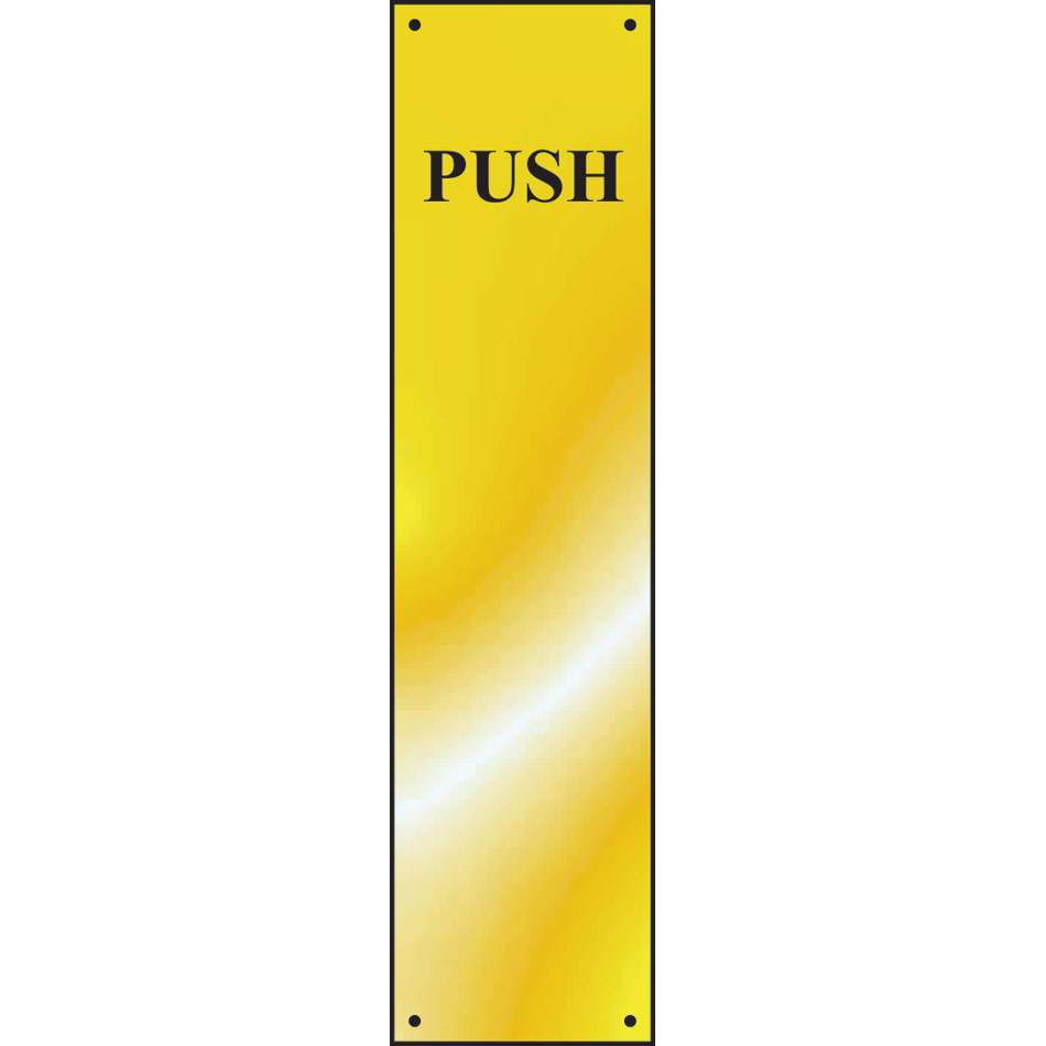 Push finger plate - PB (75 x 300mm)