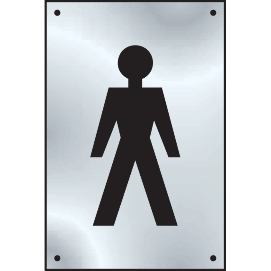 Gentlemen graphic door plate - SAA (100 x 150mm)