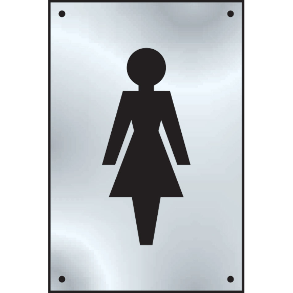 Ladies graphic door plate - SAA (100 x 150mm)