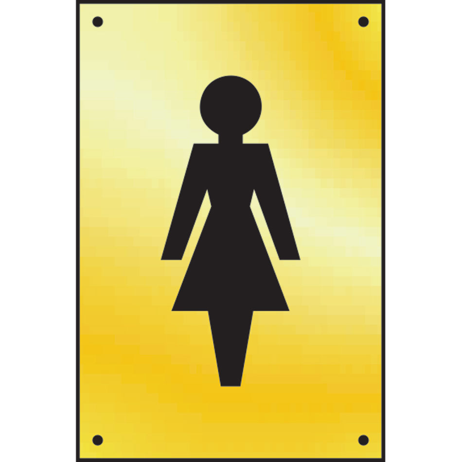 Ladies graphic door plate - PB (100 x 150mm)