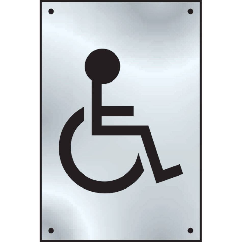 Disabled graphic door plate - SSS (100 x 150mm)