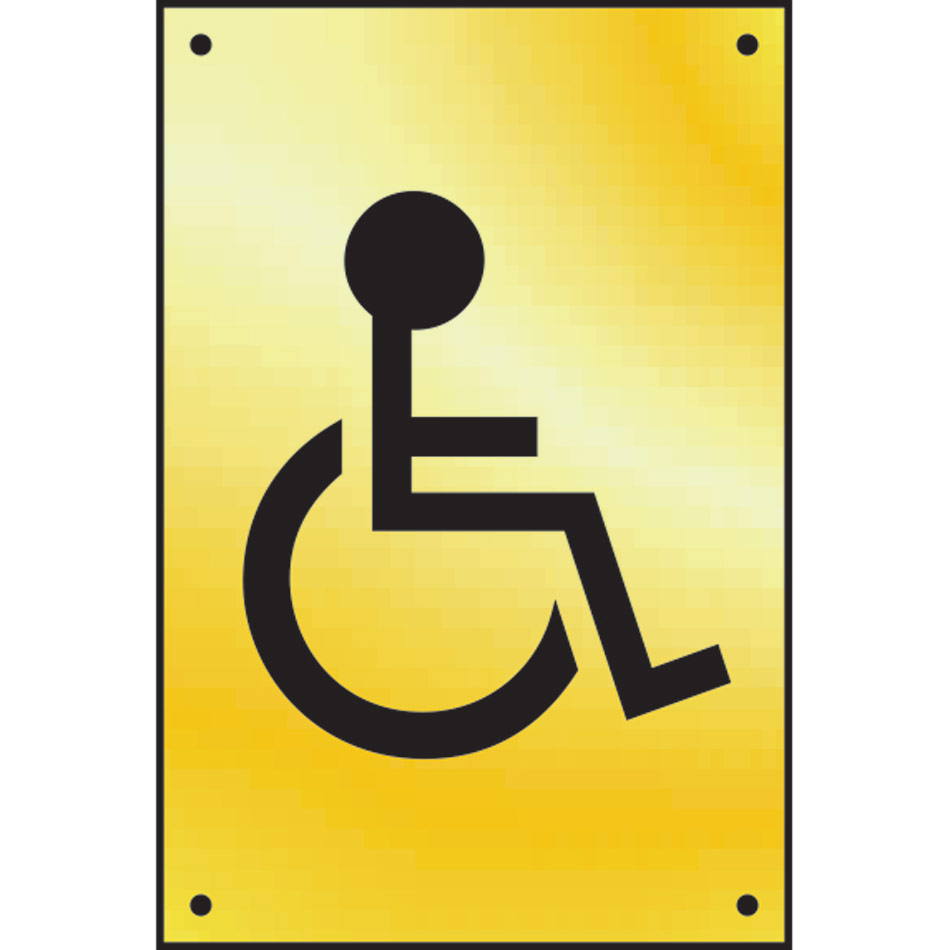 Disabled graphic door plate - PSS (100 x 150mm)