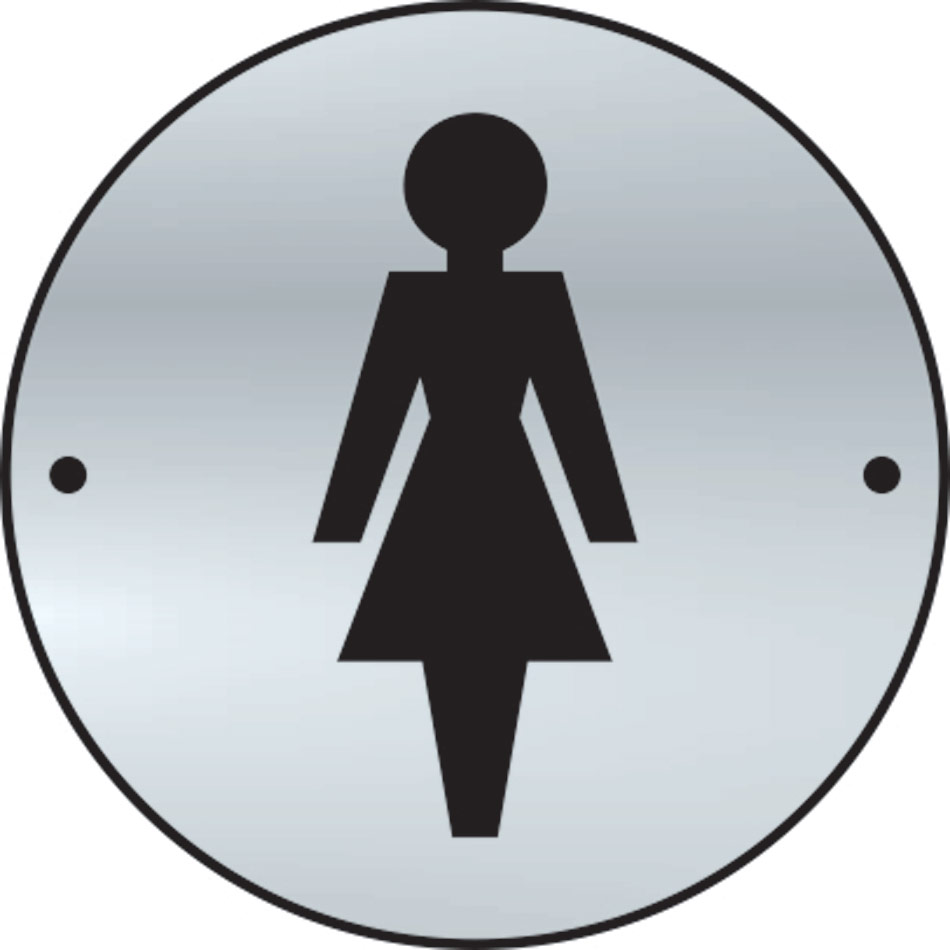 Ladies graphic door disc - SAA (75mm dia.)