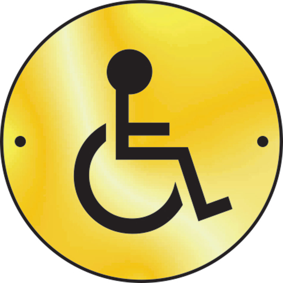 Disabled graphic door disc - PB (75mm dia.)