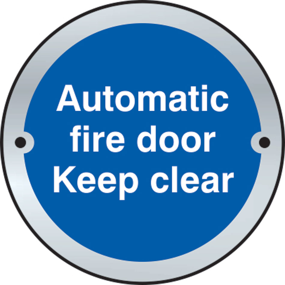 Automatic fire door Keep clear door disc - SAA (75mm dia.)