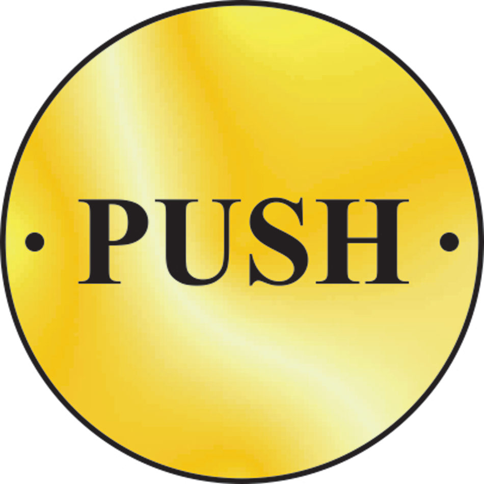 Push door disc - PB (75mm dia.)