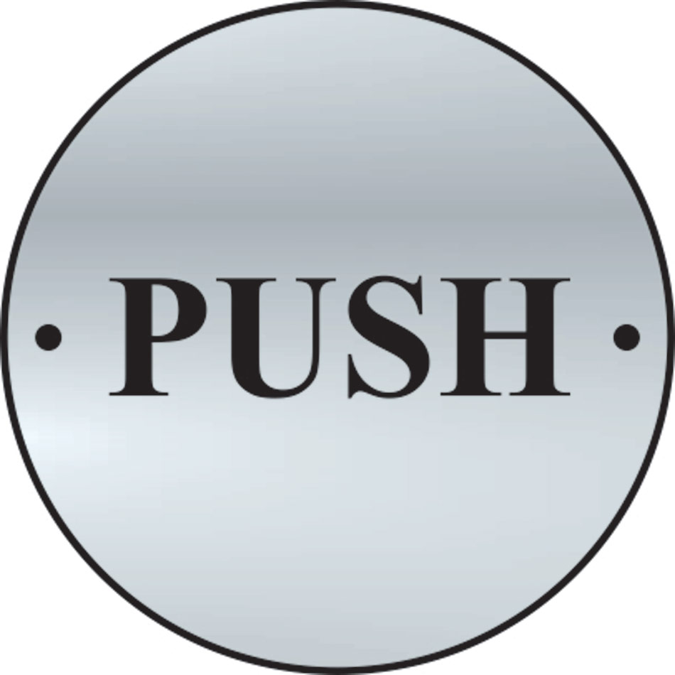 Push door disc - SSS (75mm dia.)