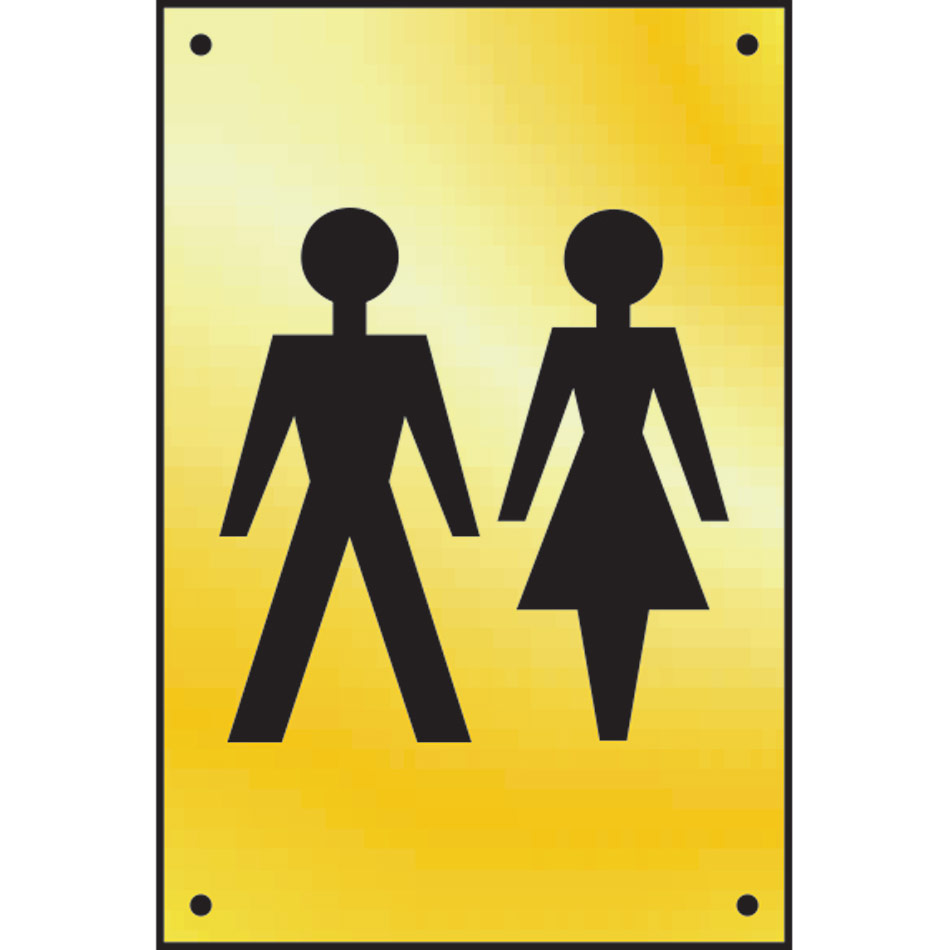 Unisex graphic door plate - PB (100 x 150mm)