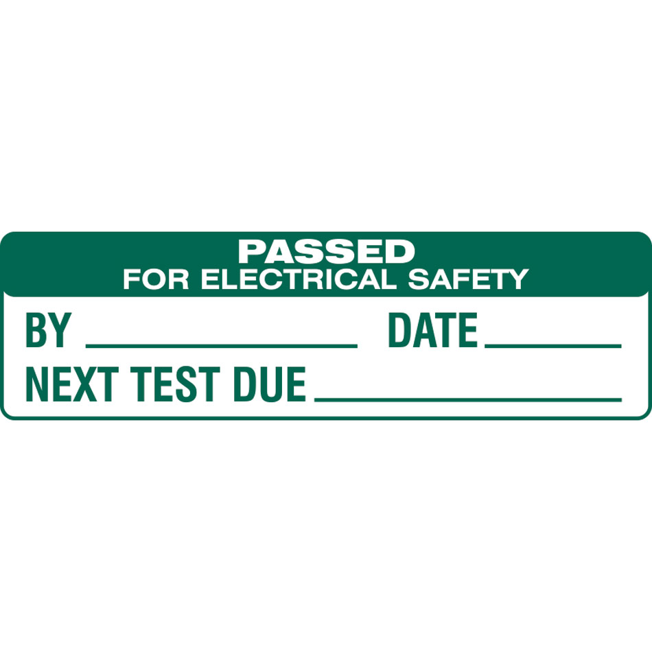 Passed for electrical safety - SAP (51 x 15mm, sheet of 80 labels) 