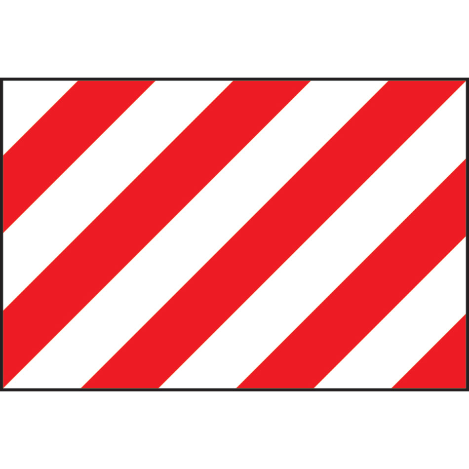 Red & white warning panel - PVC (600 x 400mm)