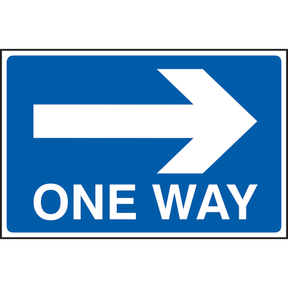One way arrow right - FMX (600 x 400mm)