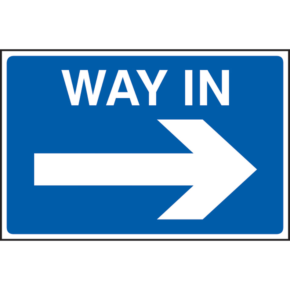 Way in arrow right - FMX (600 x 400mm)