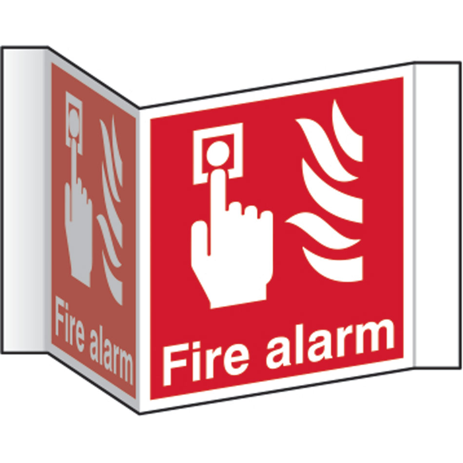 Fire alarm (Projection sign) - RPVC (200mm face)