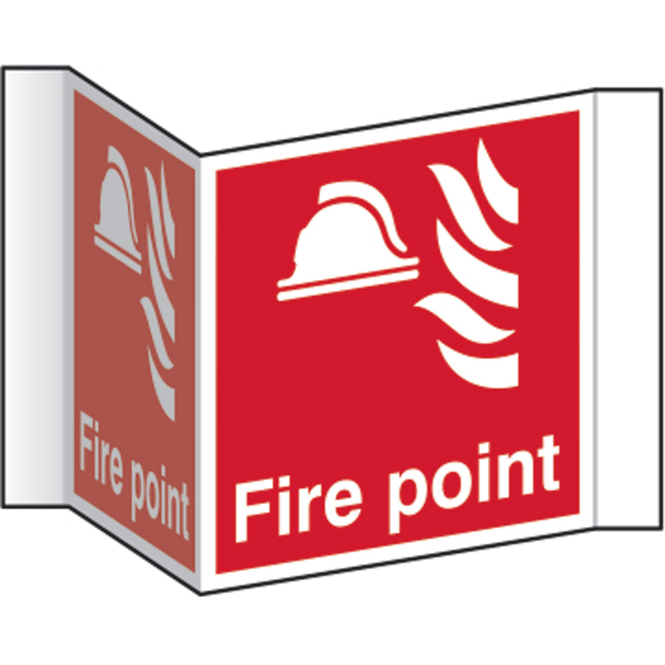 Fire point (Projection sign) - RPVC (200mm face)
