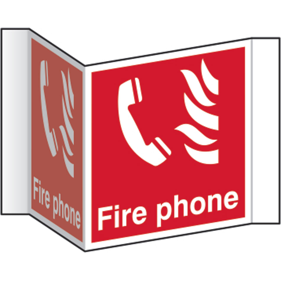 Fire phone (Projection sign) - RPVC (200mm face)