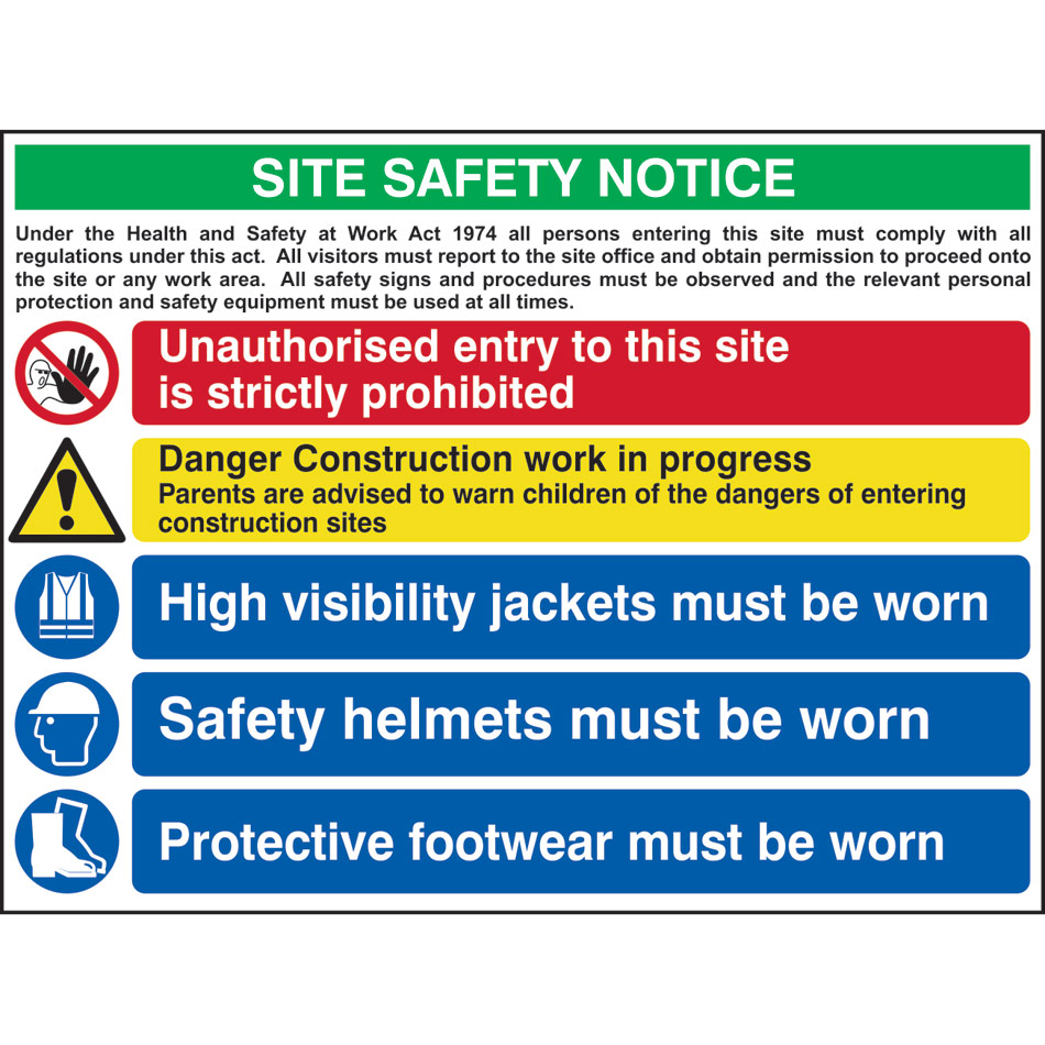 Composite site safety notice - FMX (800 x 600mm)