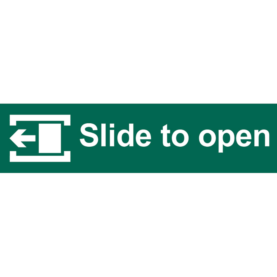 Slide to open (left) - PVC (200 x 50mm)