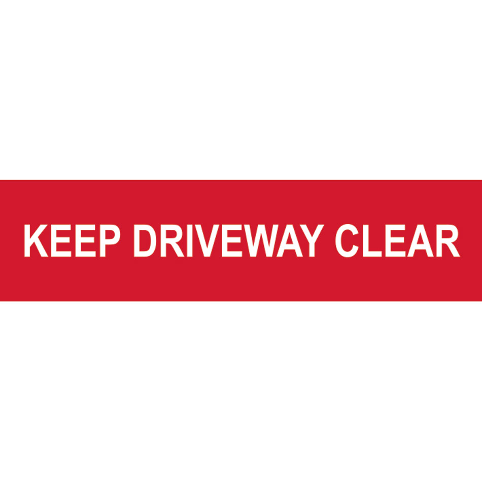 Keep driveway clear - PVC (200 x 50mm)