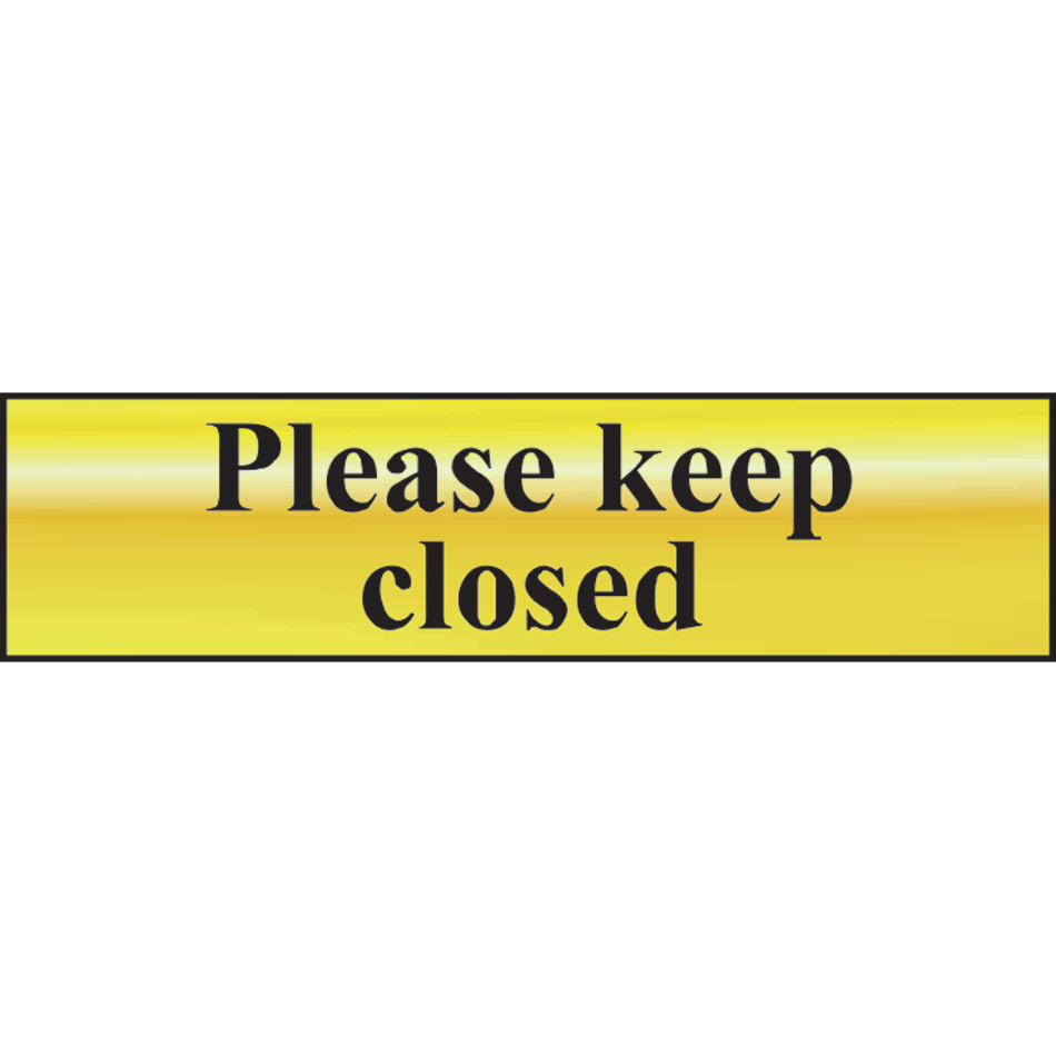 Please keep closed - POL (200 x 50mm)
