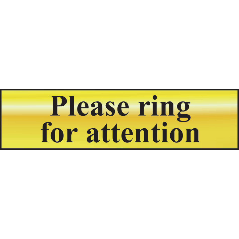 Please ring for attention - POL (200 x 50mm)
