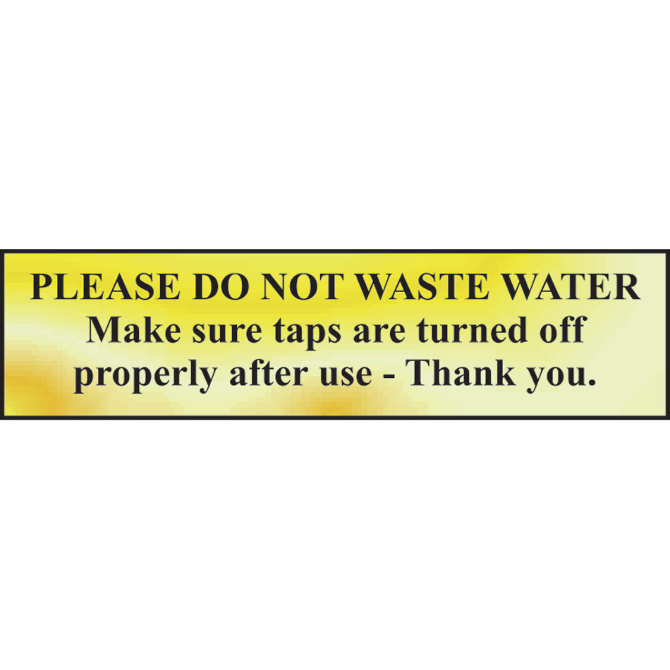 Please do not waste water... - POL (200 x 50mm)