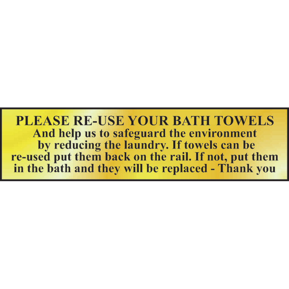 Please re-use your bath towels... - POL (200 x 50mm)