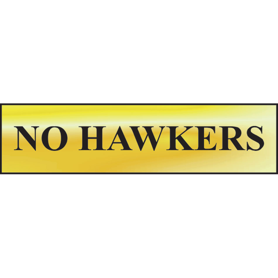 No hawkers - POL (200 x 50mm)