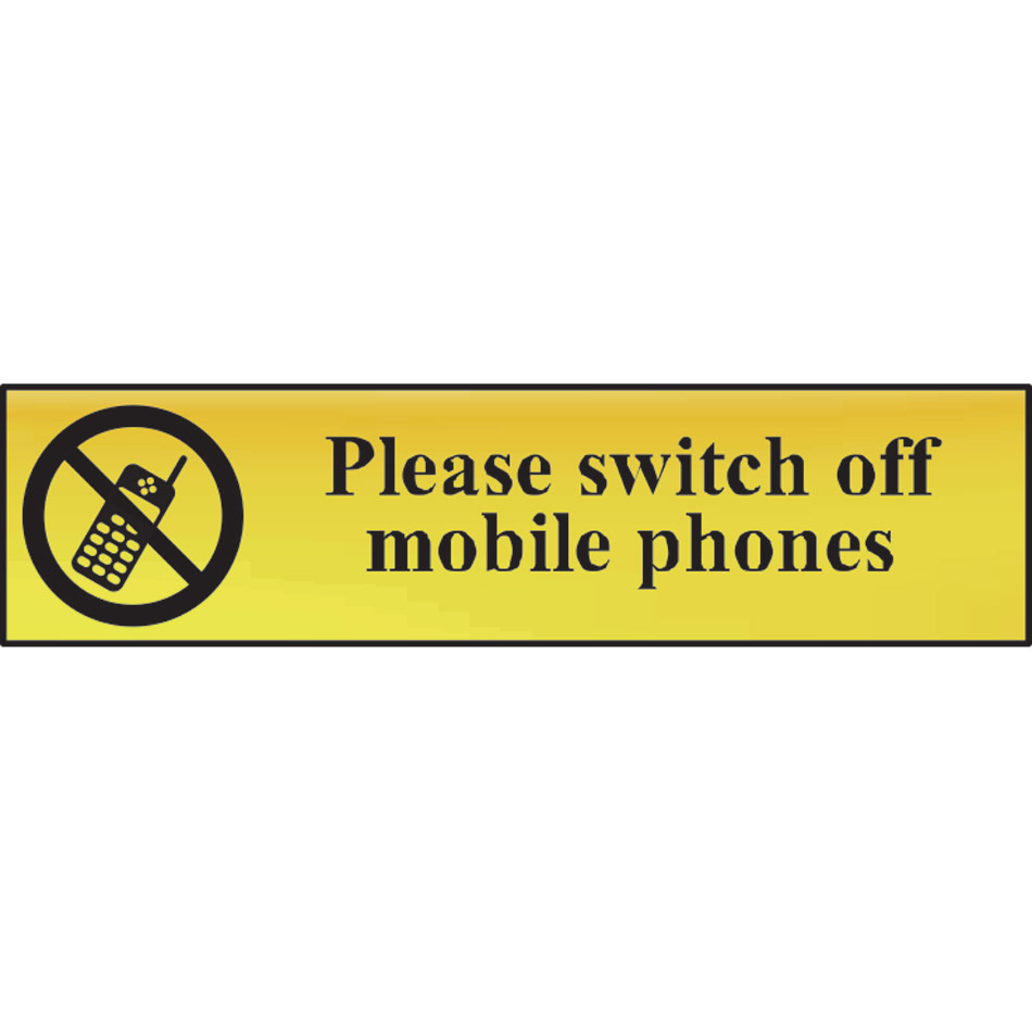 Please switch off mobile phones - POL (200 x 50mm)
