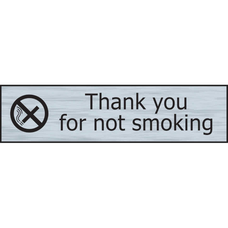 Thank you for not smoking - SSE (200 x 50mm)
