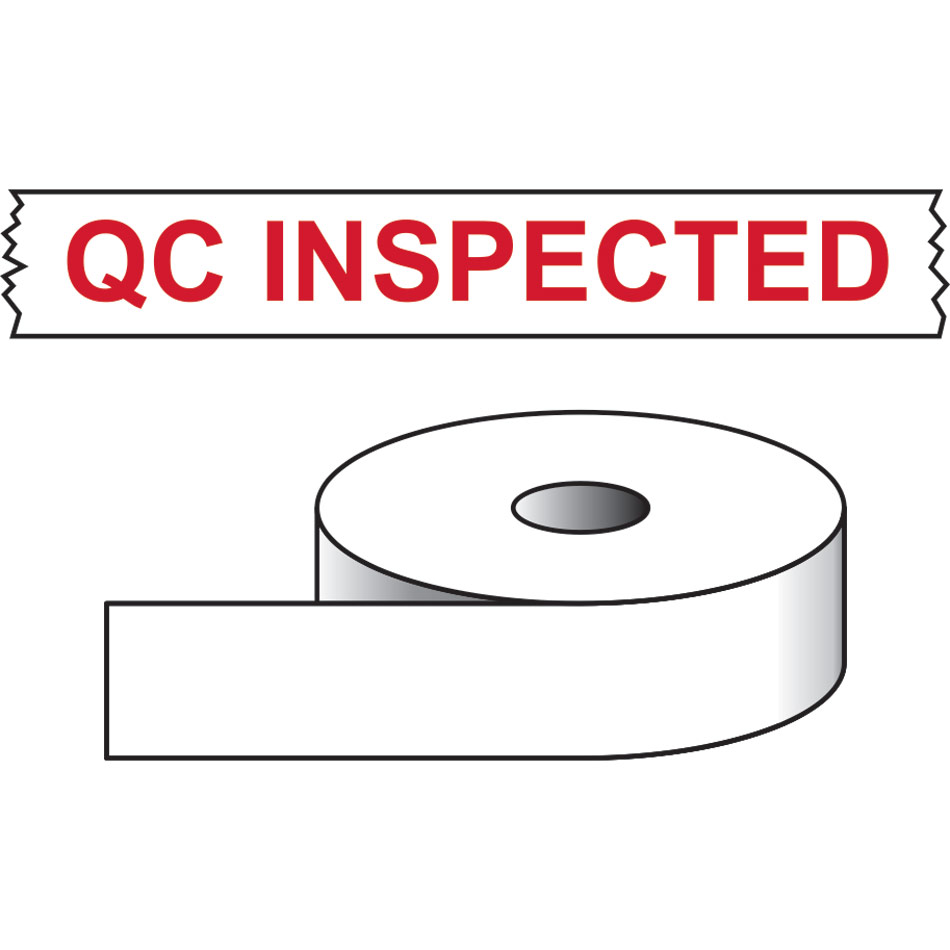 QC Inspected - printed tape (50mm x 66m)