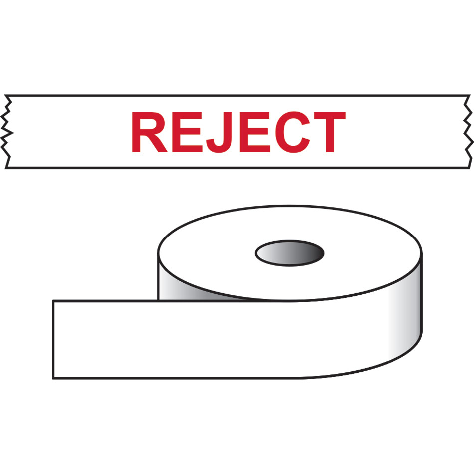 Reject - printed tape (50mm x 66m)
