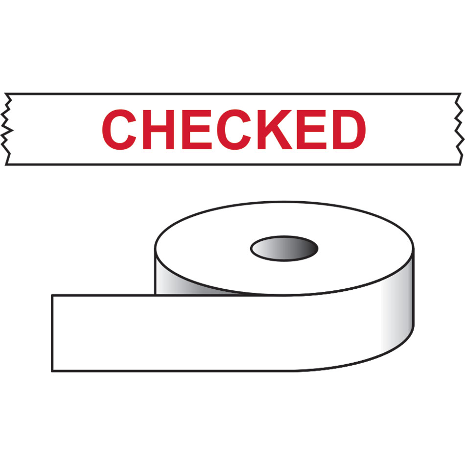 Checked - printed tape (50mm x 66m)