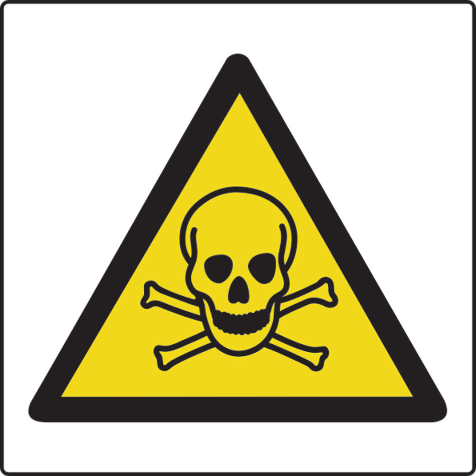 Toxic symbol - Labels (50 x 50mm Roll of 250)