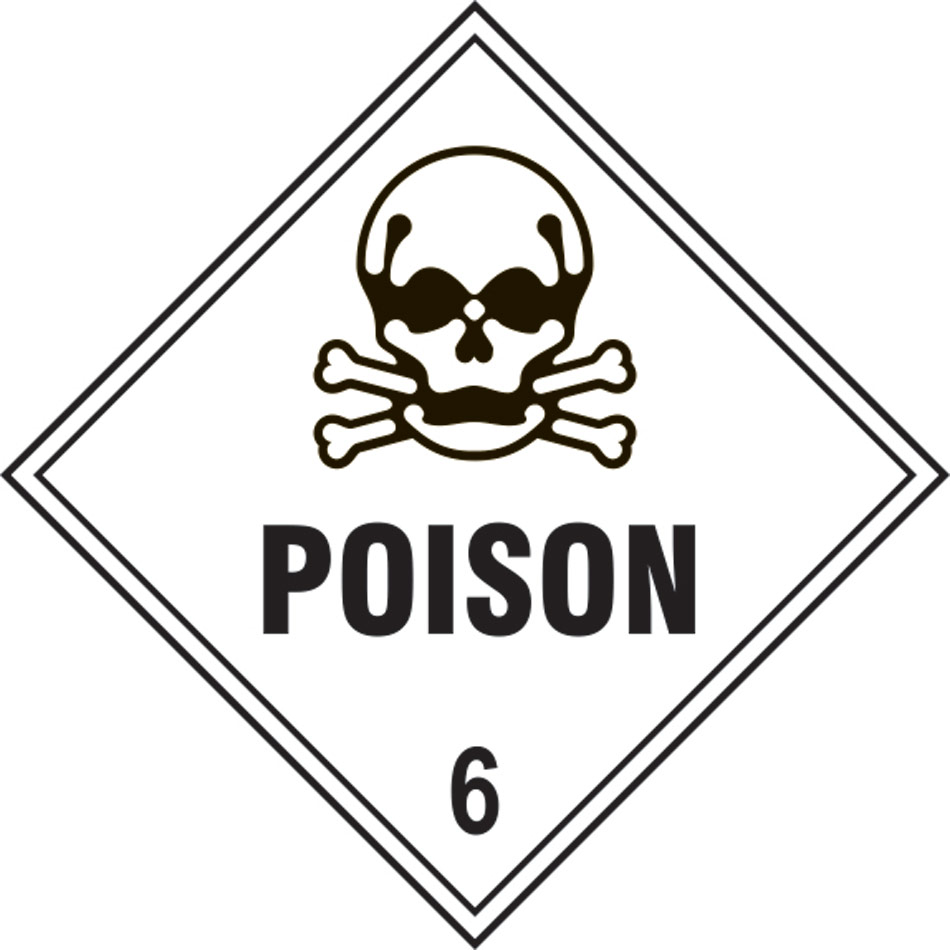 Poison 6 - Labels (100 x 100mm Roll of 250)