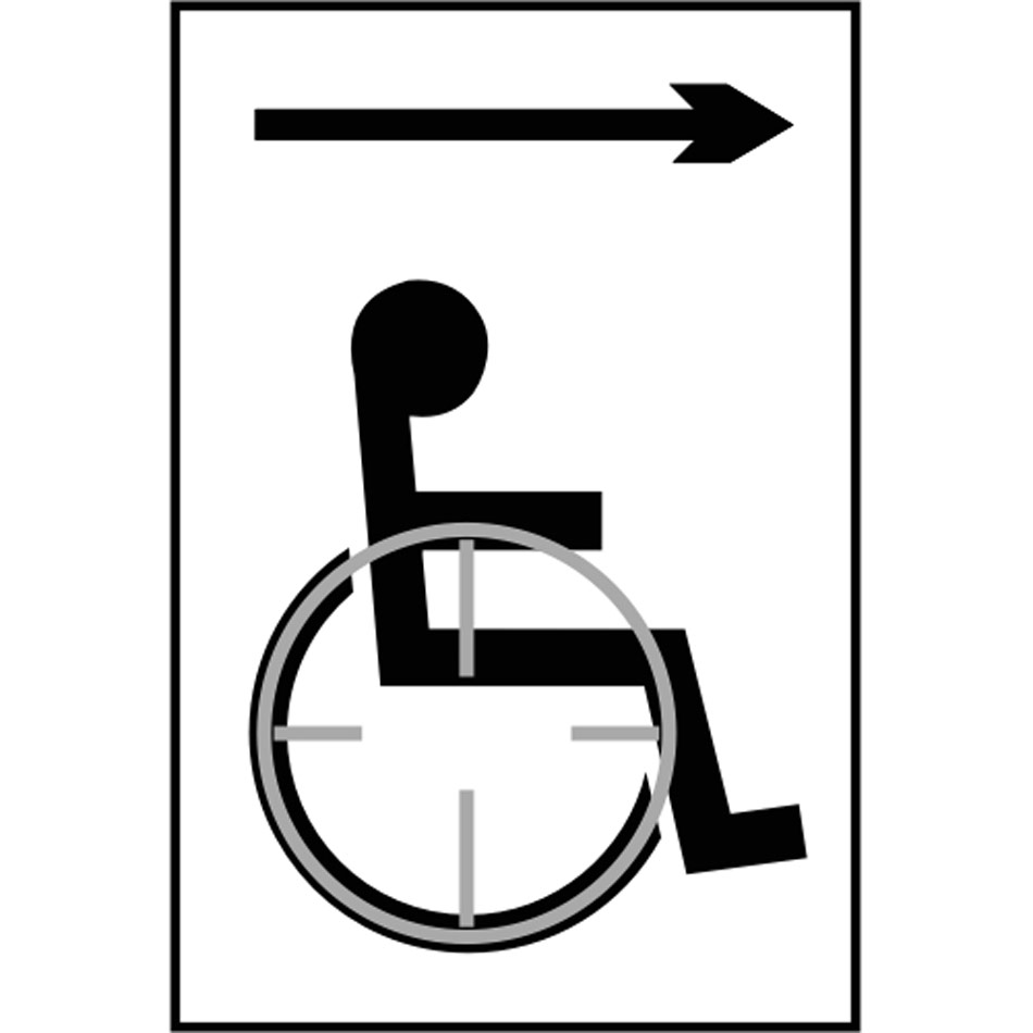 Disabled arrow right - Taktyle (150 x 225mm)