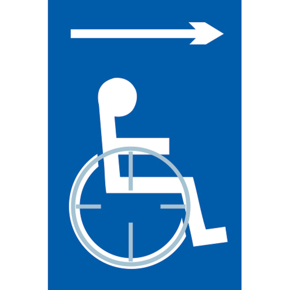 Disabled arrow right - Taktyle (150 x 225mm)