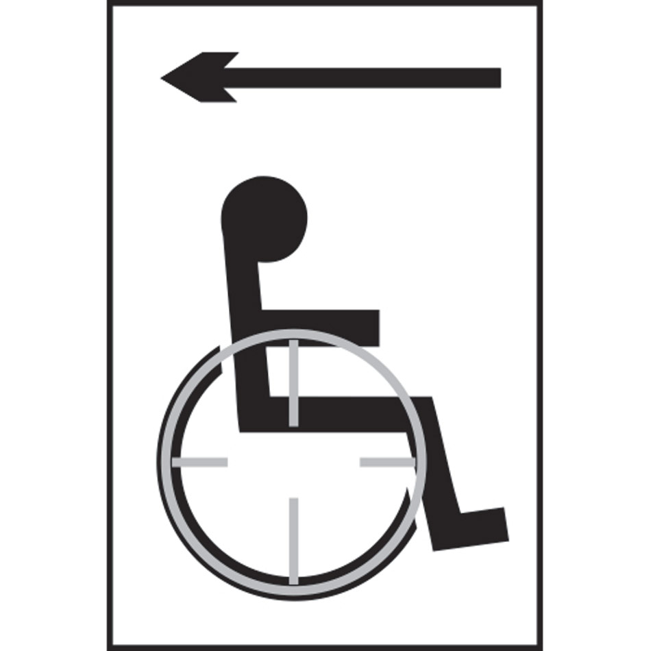 Disabled arrow left - Taktyle (150 x 225mm)