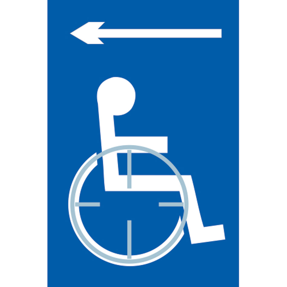 Disabled arrow left - Taktyle (150 x 225mm)