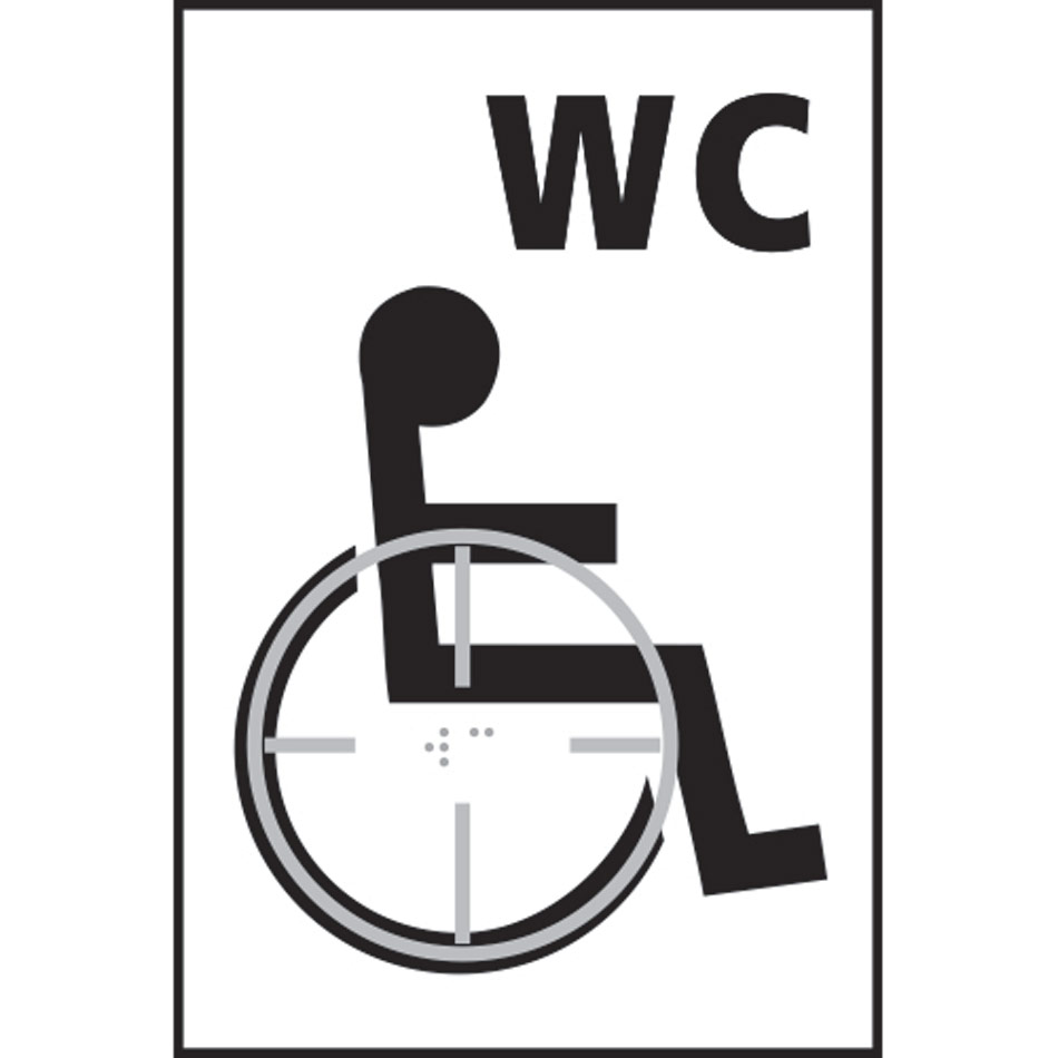 Disabcled WC graphic - Taktyle (150 x 225mm)