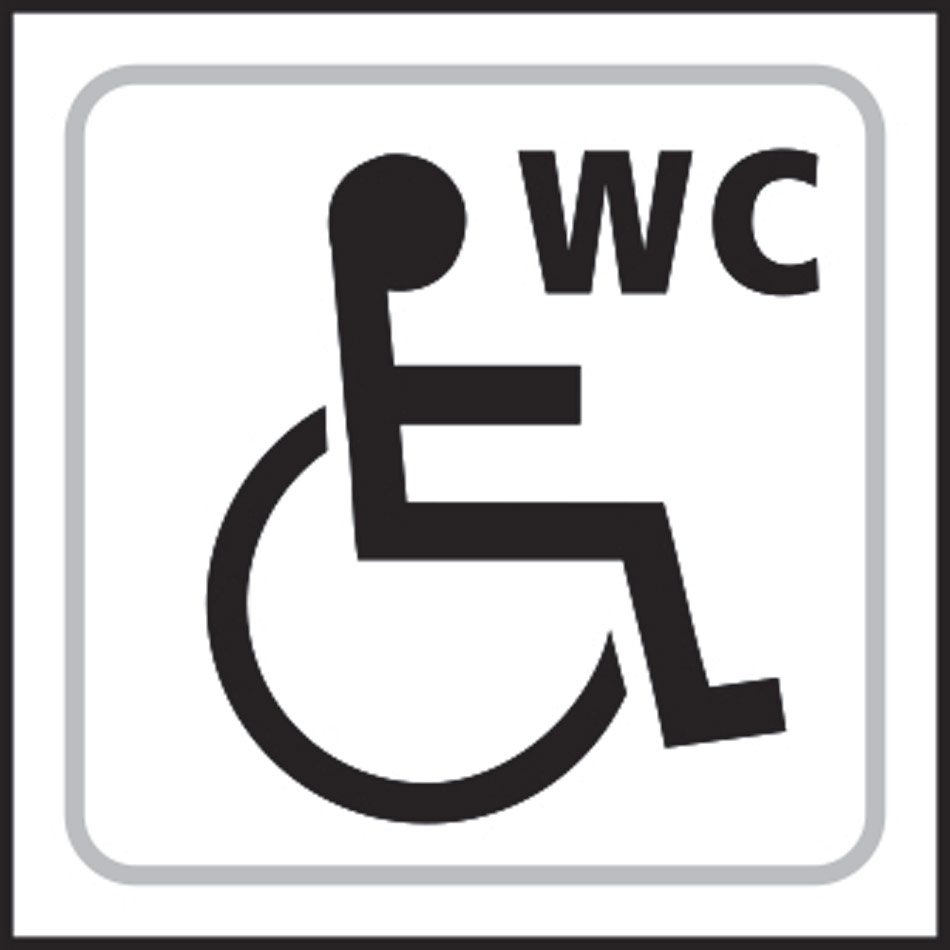 Disabled WC graphic - Taktyle (150 x 150mm)