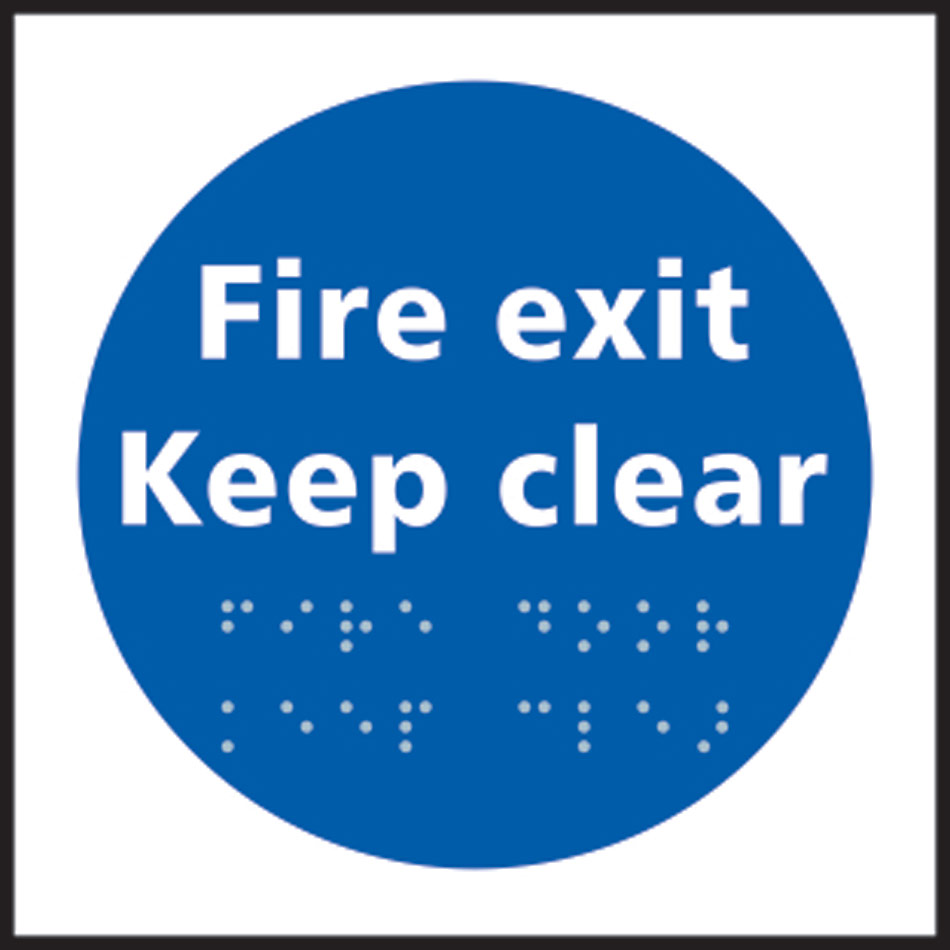 Fire exit Keep clear - Taktyle (150 x 150mm)