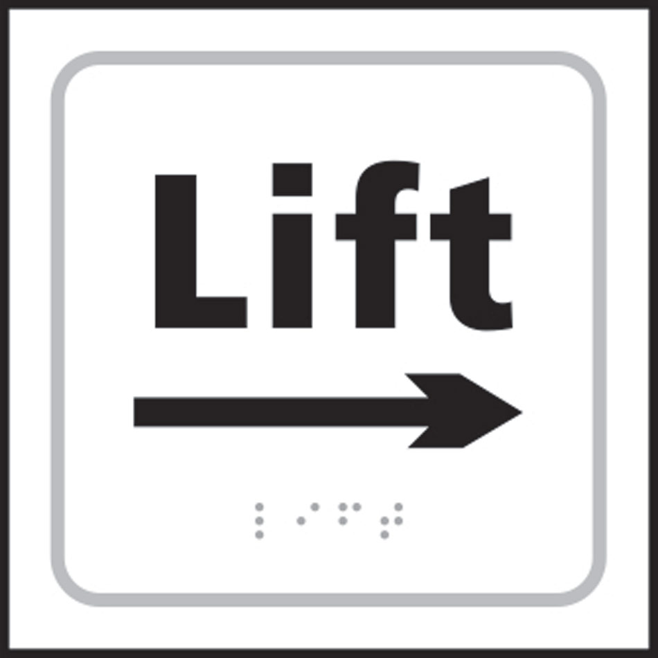 Lift arrow right - Taktyle (150 x 150mm)
