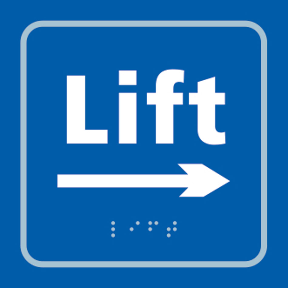 Lift arrow right - Taktyle (150 x 150mm)