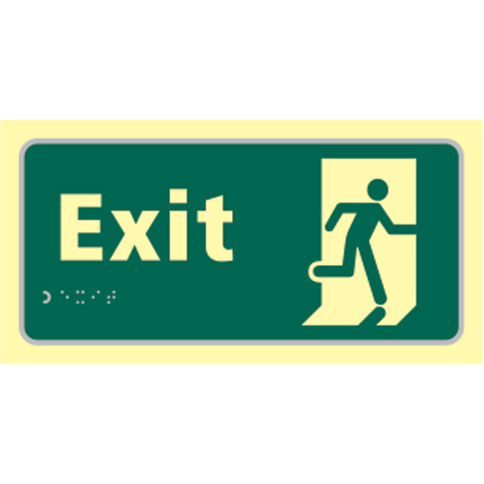 Exit running man - TaktylePh (300 x 150mm)