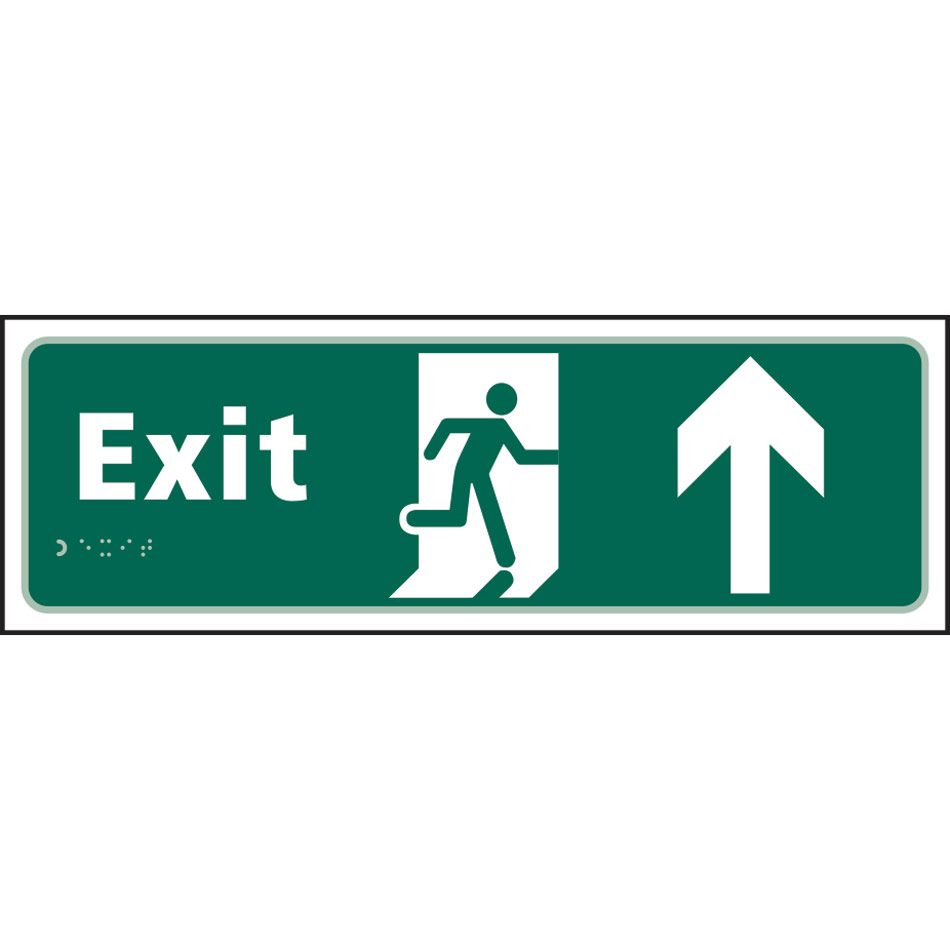 Exit man running arrow up - Taktyle (450 x 150mm)