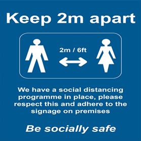 Keep 2m apart - RPVC (600 x 800mm)