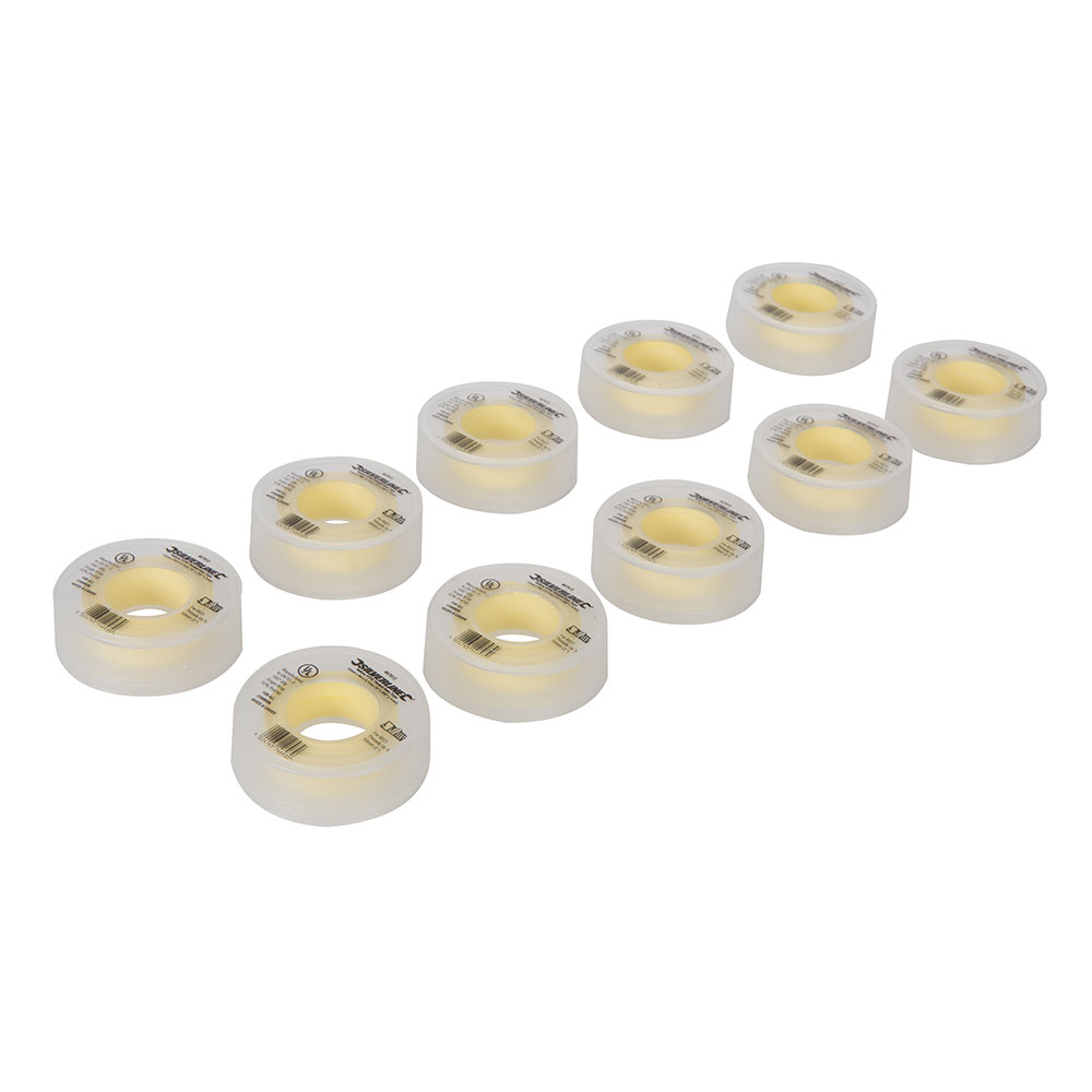 Yellow PTFE Gas Thread Seal Tape 10pk