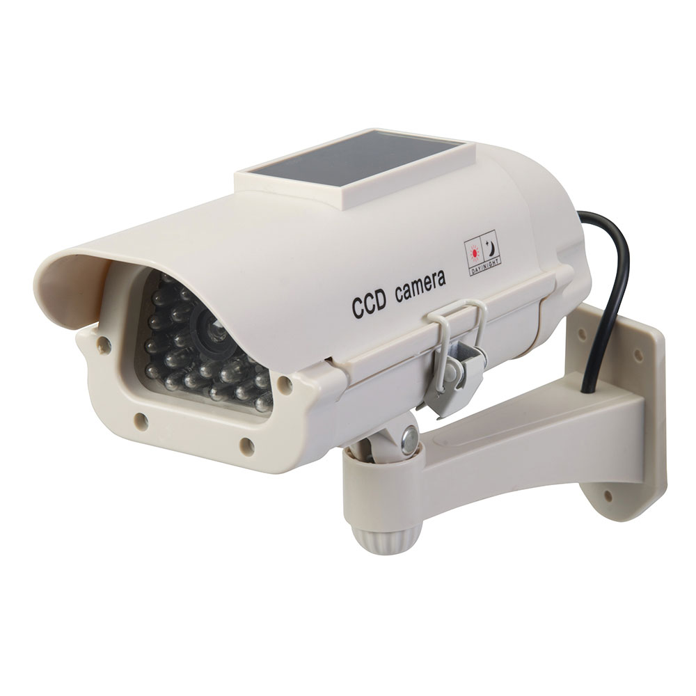 Solar-Powered Dummy CCTV Camera with LED