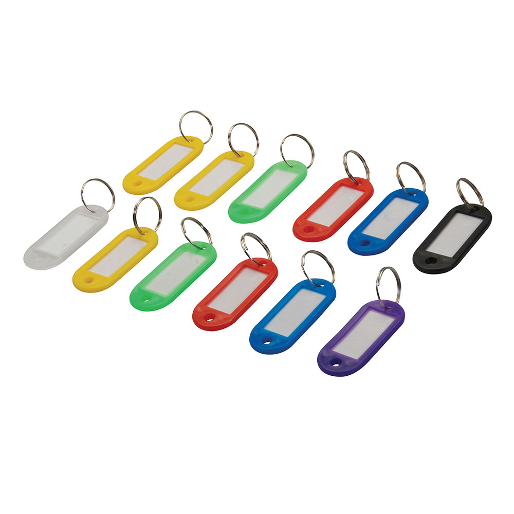 Assorted Coloured Key ID Tags 12pk